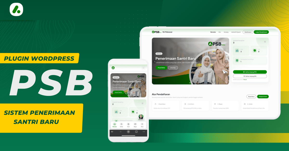 PSB WP – Plugin PSB WordPress (Pendaftaran Santri Baru Online)