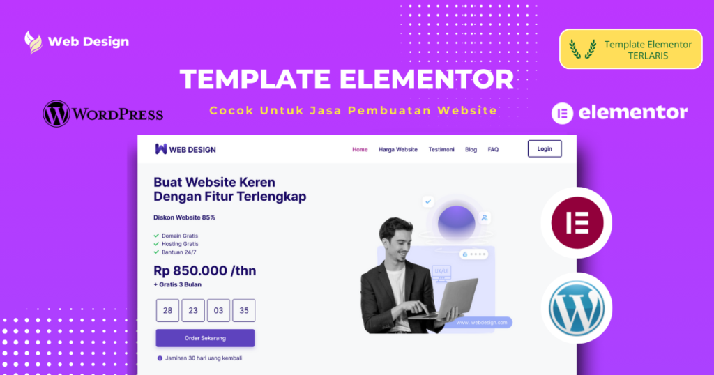 Template Elementor Web Design Profesional untuk Jasa Pembuatan Website